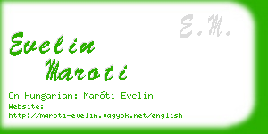 evelin maroti business card