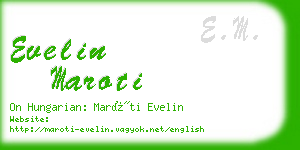 evelin maroti business card